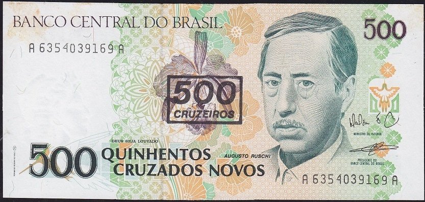 Brezilya 500 Cruzados 1990 Çilaltı Çil