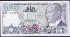 7.Emisyon 2.Tertip 1000 Lira J26 727993 Ççt Çilaltı