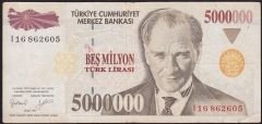 7.Emisyon 5 000 000 Lira I16 862605 Çok Temiz