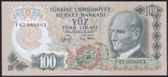 6.Emisyon 2.Tertip 100 Lira F47 068601 Çilaltı