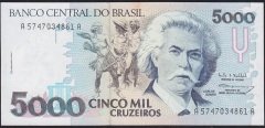 Brezilya 5000 Cruzeiros 1990 - 1993 Çilaltı Çil