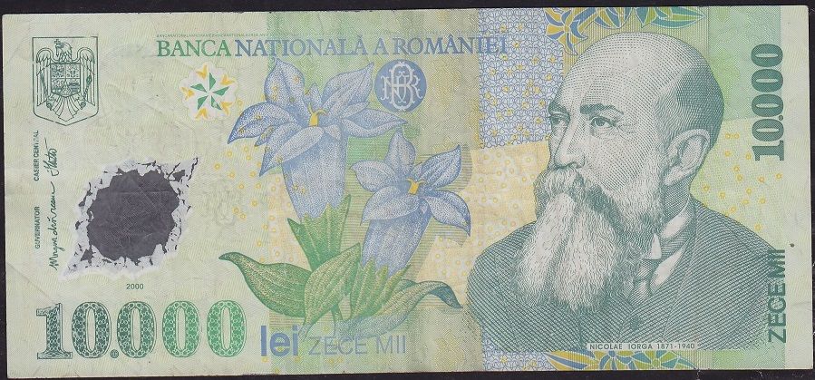Romanya 10000 Lei 2000 Çok Temiz