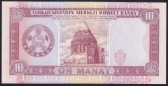 Türkmenistan 10 Manat 1993 Çilaltı Çil Pick 3
