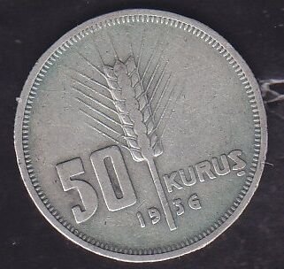 1936 Yılı 50 Kuruş Gümüş