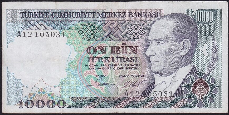 7.Emisyon 1.Tertip 10.000 A12 105031 Çok Temiz+