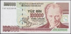7.Emisyon 3.Tertip 100000 Lira I07 633906 Çilaltı Çil