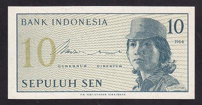 Endonezya 10 Sen 1964 Çil Pick 92