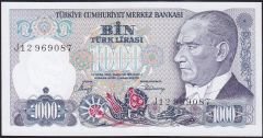 7.Emisyon 2.Tertip 1000 Lira J12 969087 Çil