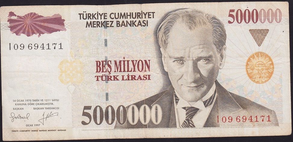 7.Emisyon 5 000 000 Lira I09 694171 Çok Temiz