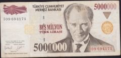 7.Emisyon 5 000 000 Lira I09 694171 Çok Temiz