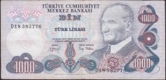 6.EMİSYON 2.TERTİP 1000 LİRA D18 382776 ÇOK TEMİZ +