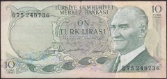 6.Emisyon 1.Tertip 10 Lira D75 248736 Çok Temiz +