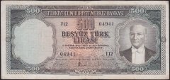 5.Emisyon 2.Tertip 500 Lira F12 04941 Çok Temiz