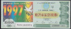 1996 31 ARALIK ÇEYREK BİLET U SERİSİ