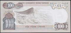 6.Emisyon 1.Tertip 100 Lira E87 442155 Çilaltı