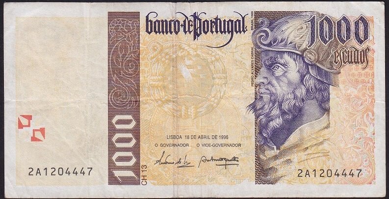 Portekiz 1000 Escudos 1996 Çok Temiz