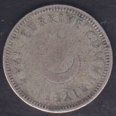 1947 Yılı 50 Kuruş Haliyle Gümüş