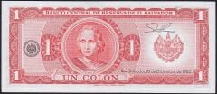 El Salvador 1 Colon 1980 Çilaltı Çil Pick 125b