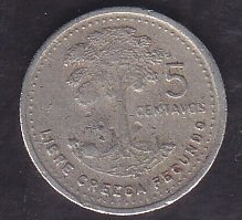 GUATEMALA 5 CENTAVOS 1987 eski para fiyatları