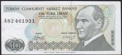 7.Emisyon 1.Tertip 10 Lira A82 461931 Çilaltı Çil