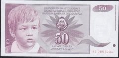 YUGOSLAVYA 50 DİNAR 1990 ÇİLALTI