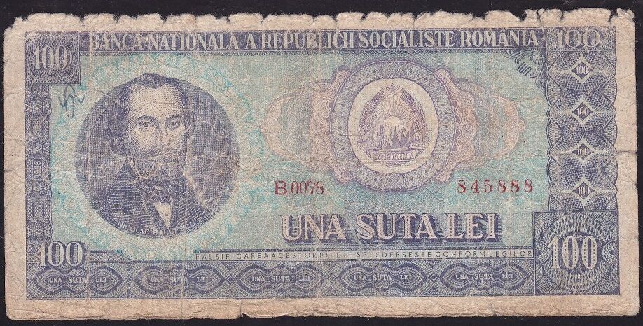 Romanya 100 Lei 1966 Haliyle