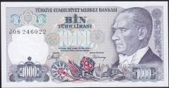 7.Emisyon 2.Tertip 1000 Lira J08 246022 Çilaltı Çil