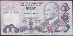 6.EMİSYON 2.TERTİP 1000 LİRA D15 137330 ÇOK TEMİZ +