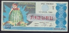 1984 19 EYLÜL TAM BİLET T SERİSİ