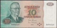 FİNLANDİYA 10 MARKKA 1980 ÇOK TEMİZ +