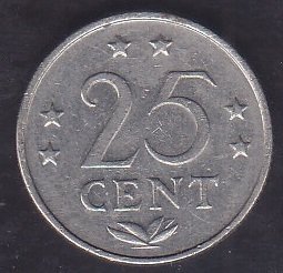 HOLLANDA ANTİLLERİ 25 CENT 1971 eski para fiyatları