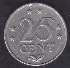 HOLLANDA ANTİLLERİ 25 CENT 1971 eski para fiyatları