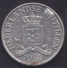 HOLLANDA ANTİLLERİ 25 CENT 1971 eski para fiyatları