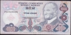 6.EMİSYON 2.TERTİP 1000 LİRA D13 828548 ÇOK TEMİZ +
