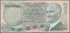 6.Emisyon 1.Tertip 10 Lira D24 042468 Çok Temiz