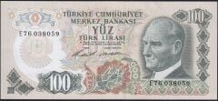 6.Emisyon 1.Tertip 100 Lira E76 038059 Çilaltı