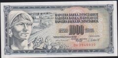 Yugoslavya 1000 Dinar 1981 Çilaltı Çil