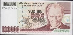 7.Emisyon 3.Tertip 100000 Lira H56 275870 Çilaltı Çil