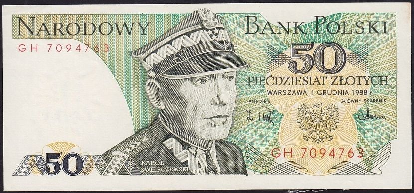 Polonya 50 Zloty 1988 Çilaltı Çil Pick 142c