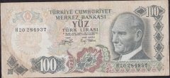 6.Emisyon 2.Tertip 100 Lira H20 284937 Çok Temiz