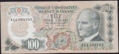 6.Emisyon 1.Tertip 100 Lira A11 202787 Çok Temiz