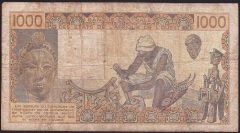 WEST AFRİCAN STATES 1000 FRANK 1981 (T) ÇOK TEMİZ