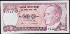 7.EMİSYON 1.TERTİP 100 LİRA A20 744655 ÇOK TEMİZ +