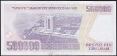 7.Emisyon 4.Tertip 500000 Lira J32 516314 Çilaltı Çil