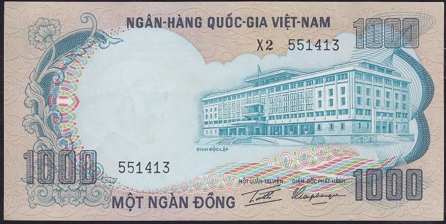 Vietnam ( Güney ) 1000 Dong 1972 Çilaltı Çil Pick 34