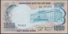 Vietnam ( Güney ) 1000 Dong 1972 Çilaltı Çil Pick 34
