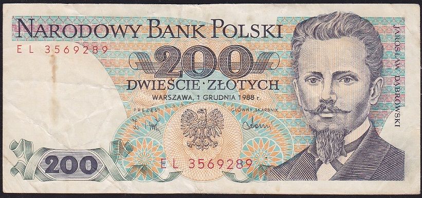 Polonya 200 Zloty 1988 Çok Temiz
