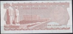 6.EMİSYON 3.TERTİP 20 LİRA G86 711193 ÇÇT eski para