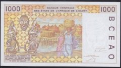 West African States 1000 Frank 2002 (K) Çil Senegal Pick 711K