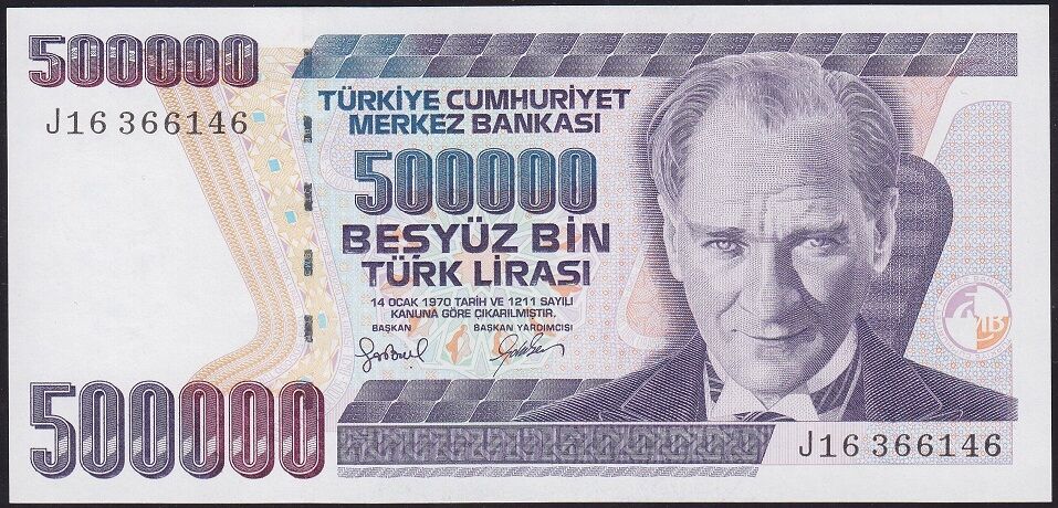 7.Emisyon 4.Tertip 500000 Lira J16 366146 Çil